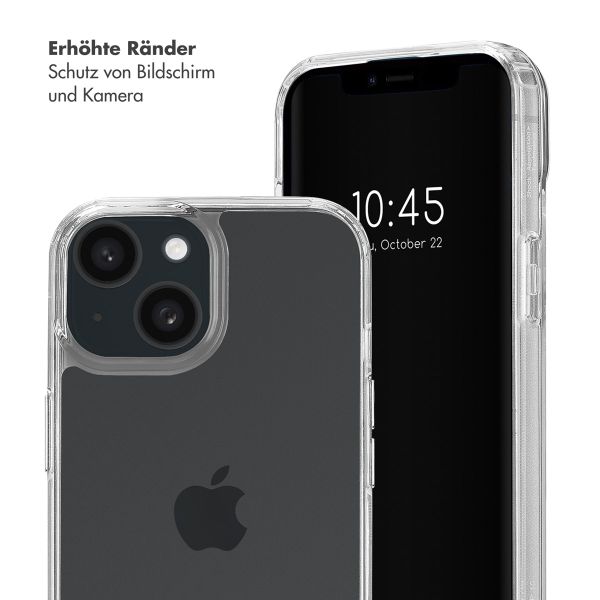 Selencia Back Cover mit abnehmbaren Haken für das iPhone 15 - Transparent