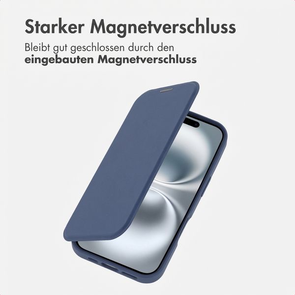 imoshion Transparente Bookcase mit MagSafe Apple iPhone 16 - Blau