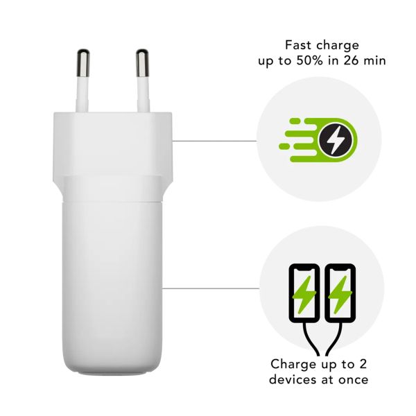 dbramante1928 re-charge | Netzteil - USB-C 65 Watt + USB-A 18 Watt - Weiß