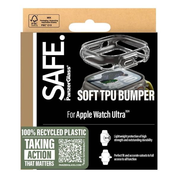 SAFE by PanzerGlass Bumper für die Apple Watch 7-9 / SE 2024 - 41 mm - Transparent