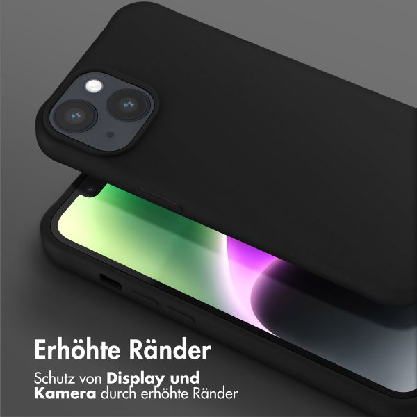 Selencia SilikonHülle mit abnehmbarem Band Apple iPhone 14 - Schwarz