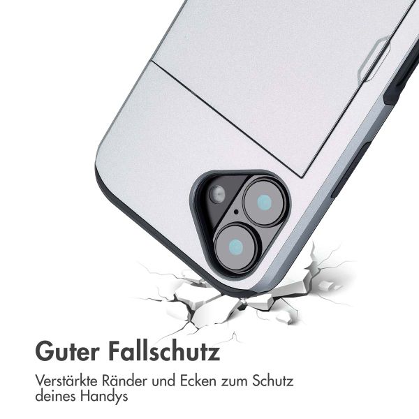 imoshion Backcover mit Kartenfach für das iPhone 16 - Grau