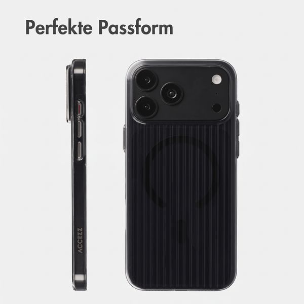 Accezz Lite Backcover mit MagSafe | Fluted | Apple iPhone 18 Pro Max / 17 Pro Max - Schwarz