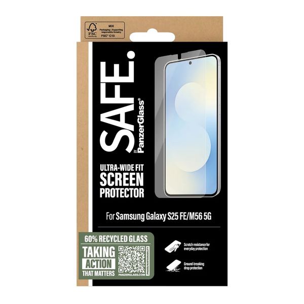 SAFE by PanzerGlass Ultra-Wide Fit Displayschutz Samsung Galaxy S25 FE