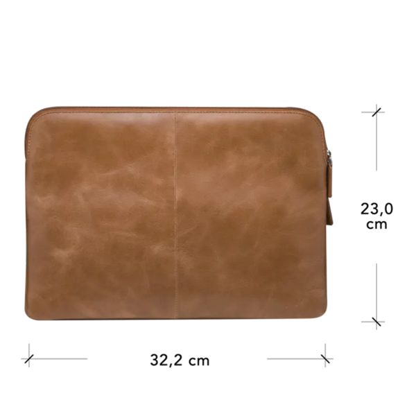 dbramante1928 Skagen Pro+ Sleeve - Laptop Hülle 13 Zoll - Laptop Sleeve - Echtes Leder - MacBook Pro 13 Zoll / Air 13 Zoll - Tan