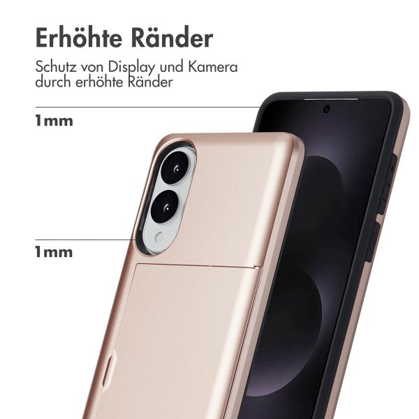 imoshion Backcover mit Kartenfach Samsung Galaxy S25 Edge - Rosé gold