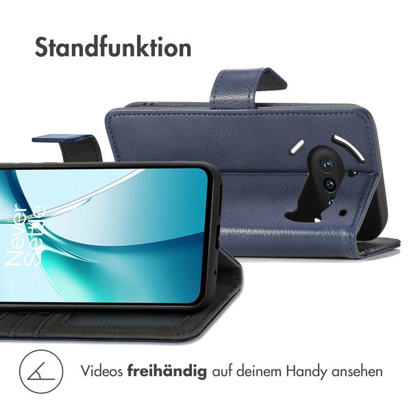 imoshion Luxuriöse Klapphülle Nothing Phone (3a) - Dunkelblau