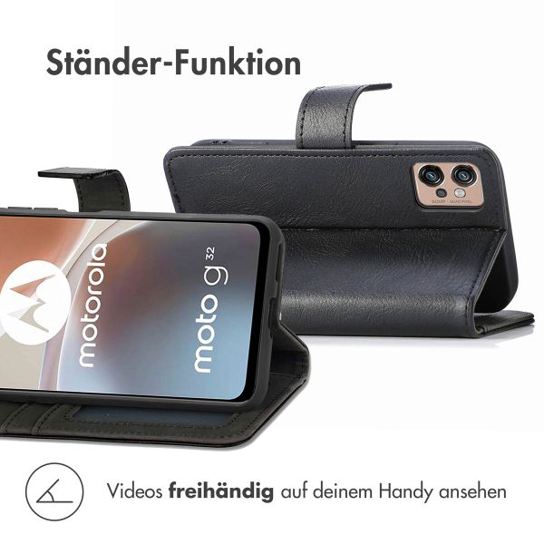 imoshion Luxuriöse Klapphülle Motorola Moto G32 - Schwarz