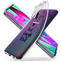 imoshion Design Hülle Samsung Galaxy A40 - Live Laugh Love - Schwarz