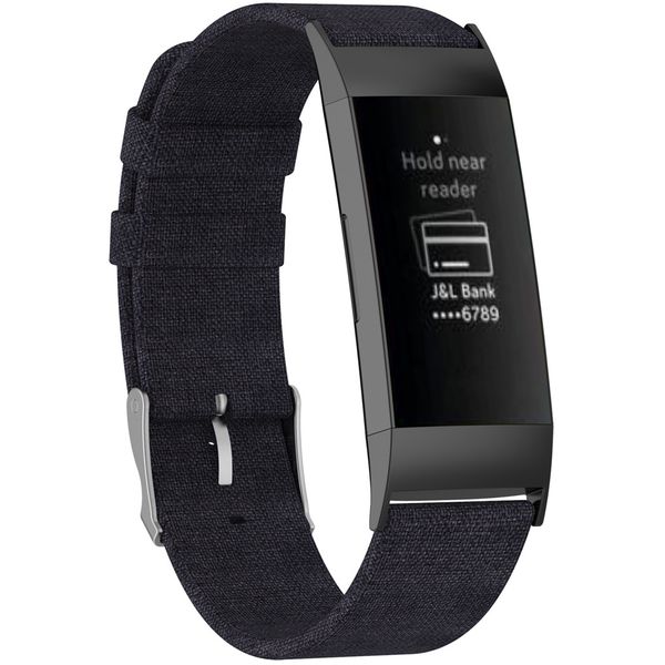 imoshion Nylon-Armband für Fitbit Charge 3 / 4 - Schwarz