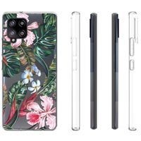 imoshion Design Hülle Samsung Galaxy A42 - Dschungel - Grün / Rosa