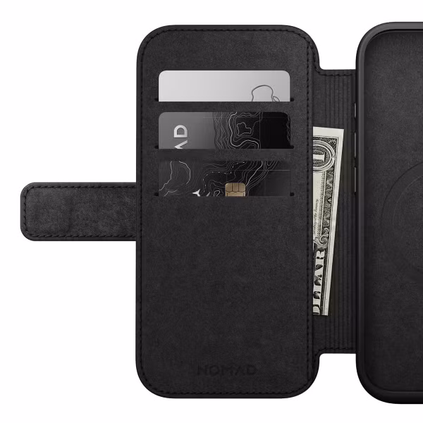 Nomad Modern Leather Folio Klapphülle für das Apple iPhone 16 Pro - Brown