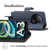 imoshion Luxuriöse Klapphülle Xiaomi Redmi A3 - Dunkelblau