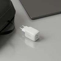 Belkin Boost↑Charge™ GaN Pro Adapter 2 Ports mit USB-C-Kabel - USB-C 65 W - Weiß