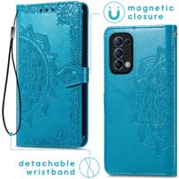 imoshion Mandala Klapphülle Oppo Find X3 Lite - Türkis