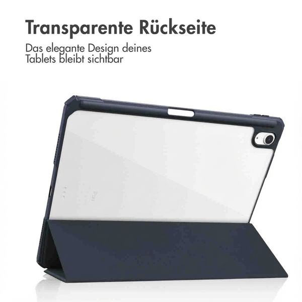 imoshion Trifold Hardcase Klapphülle Apple iPad Air 11 Zoll (2026) M4 / (2025) M3 / (2024) M2 / Air 5 (2022) / Air 4 (2020) - Dunkelblau