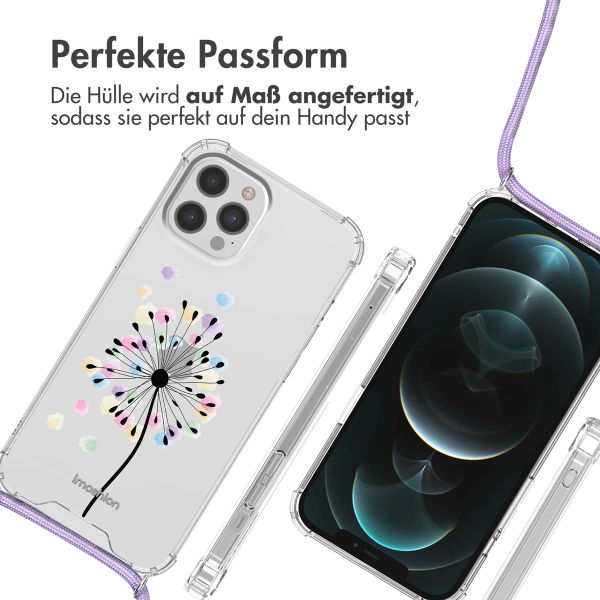 imoshion Design Hülle mit Band für das iPhone 12 (Pro) - Sandstone Dandelion