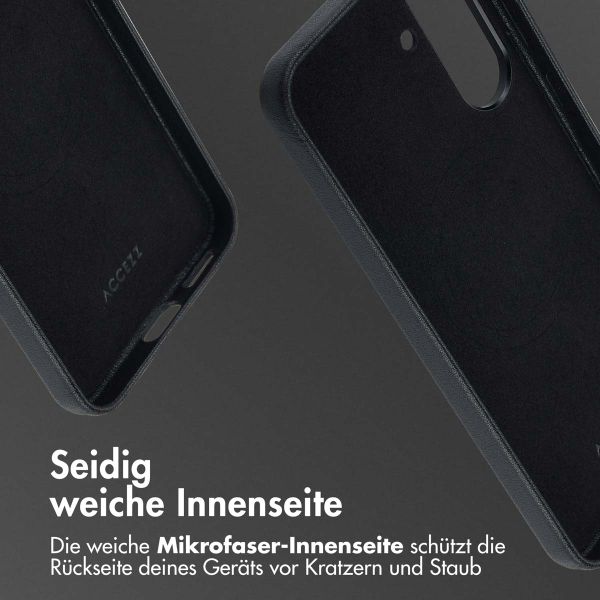 Accezz MagSafe Leather Backcover Samsung Galaxy A36 / A56 - Onyx Black