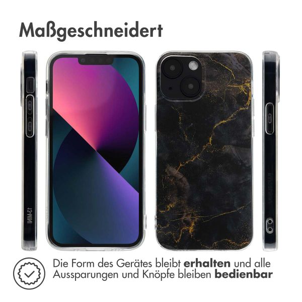 imoshion Design Hülle Apple iPhone 13 Mini - Black Marble