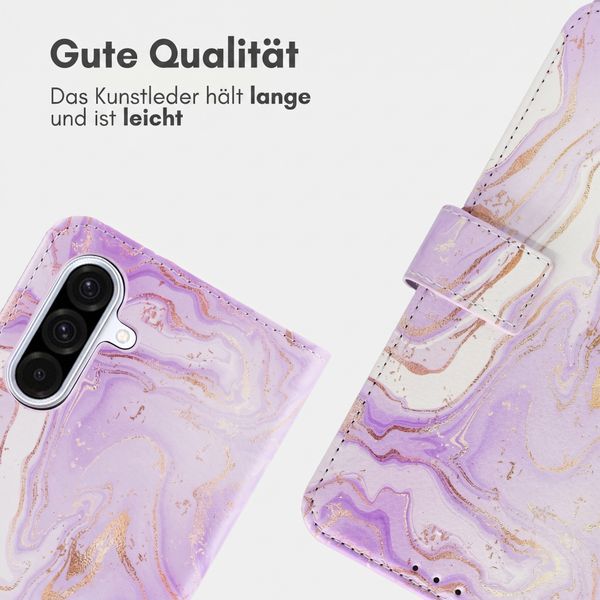 imoshion Design Klapphülle Samsung Galaxy A36 - Purple Marble