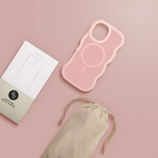 Selencia Wavy Backcover mit MagSafe Apple iPhone 17 - Soft Pink