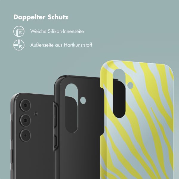 Selencia Vivid Back Cover Samsung Galaxy A55 - Zebra Winter Sky Titanium Yellow
