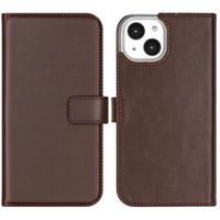 Selencia Echtleder Klapphülle für das Apple iPhone 14 - Braun