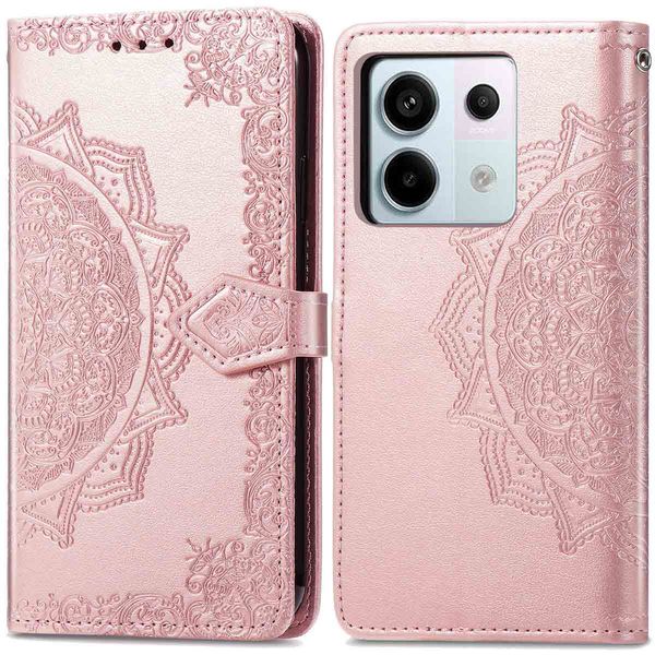 imoshion Mandala Klapphülle für das Xiaomi Redmi Note 13 Pro (5G) / Poco X6 - Rose Gold