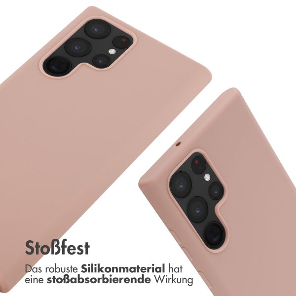 imoshion SilikonHülle mit Band Samsung Galaxy S22 Ultra - Sand Pink