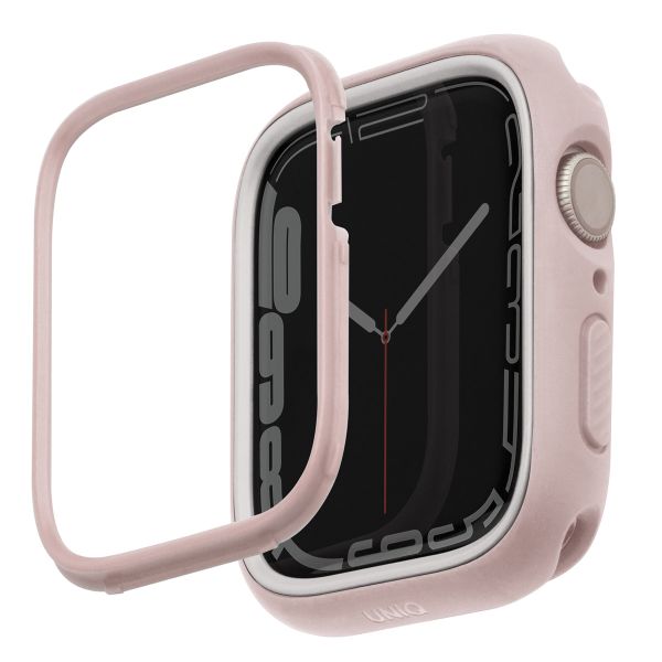 Uniq Moduo Apple Watch Hülle mit austauschbarem Rahmen für die Apple Watch 4-9 / SE - 44/45 mm - Blush (Pink/White)