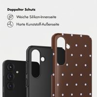 Selencia Vivid Back Cover Samsung Galaxy S25 FE - Happy Dots Chocolate