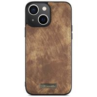 CaseMe Luxuriöse 2-in-1-Portemonnaie-Klapphülle Leder für das iPhone 14 - Braun