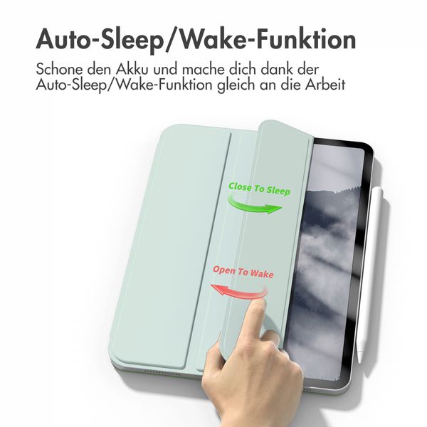 imoshion Magnetic Klapphülle Apple iPad Air 11 Zoll (2025) M3 / (2024) M2 / Air 5 (2022) / Air 4 (2020) - Hellgrün