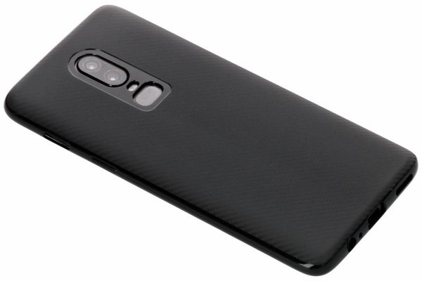 Carbon-Hülle Schwarz für das OnePlus 6