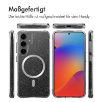 imoshion Klare Glitter Backcover mit MagSafe Samsung Galaxy S25 Plus - Silber