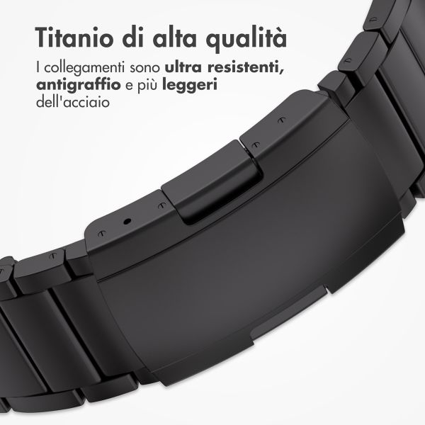 Accezz Mattes Titanstahlarmband für Apple Watch | 44/45/46/49 mm - Schwarz