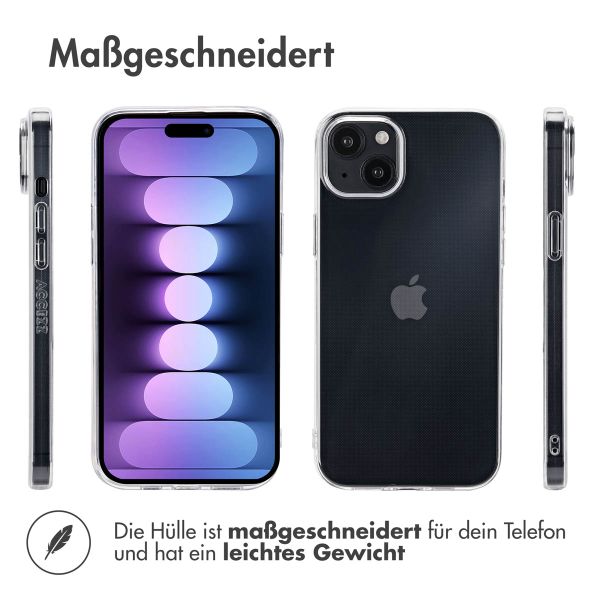 Accezz 100% recyceltes TPU Clear Cover für das iPhone 15 Plus - Transparent