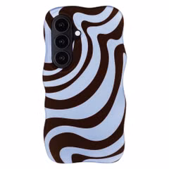 Selencia Vivid Wavy Backcover mit MagSafe Samsung Galaxy S26 - Dream Swirl Chocolate