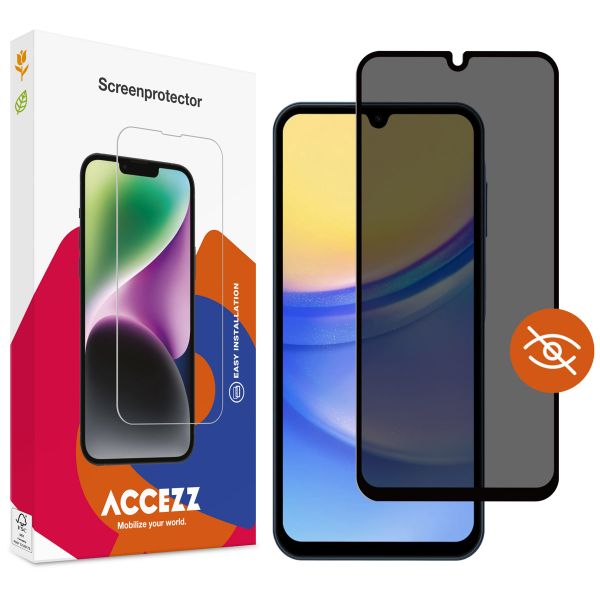Accezz Privacy Displayschutz aus gehärtetem Glas Samsung Galaxy A15 (5G/4G)