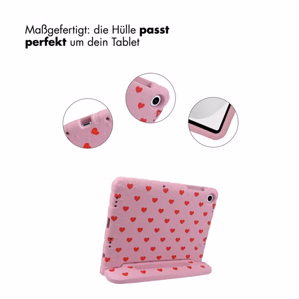 imoshion Kinder­sicheres Design Backcover mit Griff Samsung Galaxy Tab A11 Plus / A9 Plus - Herzchen
