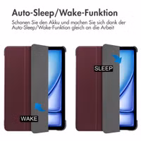 imoshion Trifold Klapphülle Apple iPad Air 11 Zoll (2026) M4 / (2025) M3 / (2024) M2 / Air 5 (2022) / Air 4 (2020) - Bordeaux