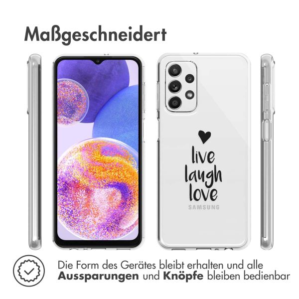 imoshion Design Hülle für das Samsung Galaxy A23 (5G) - Live Laugh Love