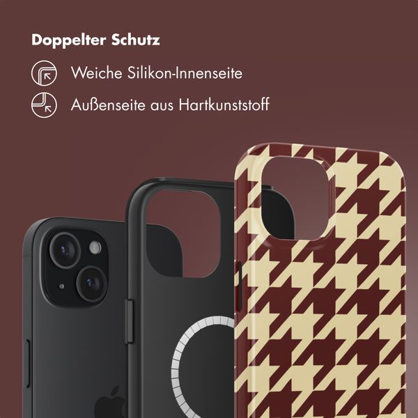 Selencia Vivid Rückabdeckung mit MagSafe Apple iPhone 15 - Pied-de-Poule