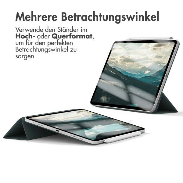 imoshion Magnetic Klapphülle Apple iPad 11 (2025) 11 Zoll A16 / iPad 10 (2022) 10.9 Zoll - Dunkelgrün