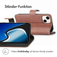 imoshion Luxuriöse Klapphülle Apple iPhone 15 - Braun