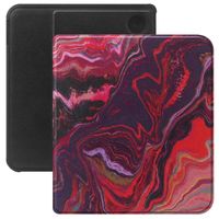 Selencia Vivid Klapphülle für das Kobo Libra Colour - Marble Purple