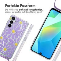 imoshion Design Hülle mit Band Samsung Galaxy A16 - Tropical Violet Flowers Connect