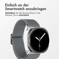 imoshion Elastisches Nylonarmband für das Samsung Galaxy Watch 8 (Classic) - 40 / 44 / 46mm - Grau