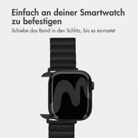 imoshion Magnetisches Kunstlederarmband für Apple Watch | 38/40/41/42 mm - Schwarz