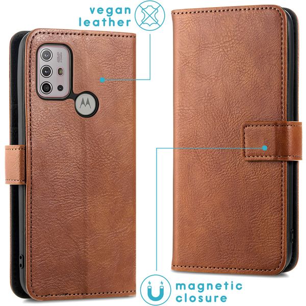 imoshion Luxuriöse Klapphülle Motorola Moto G30 / G20 / G10 (Power) - Braun